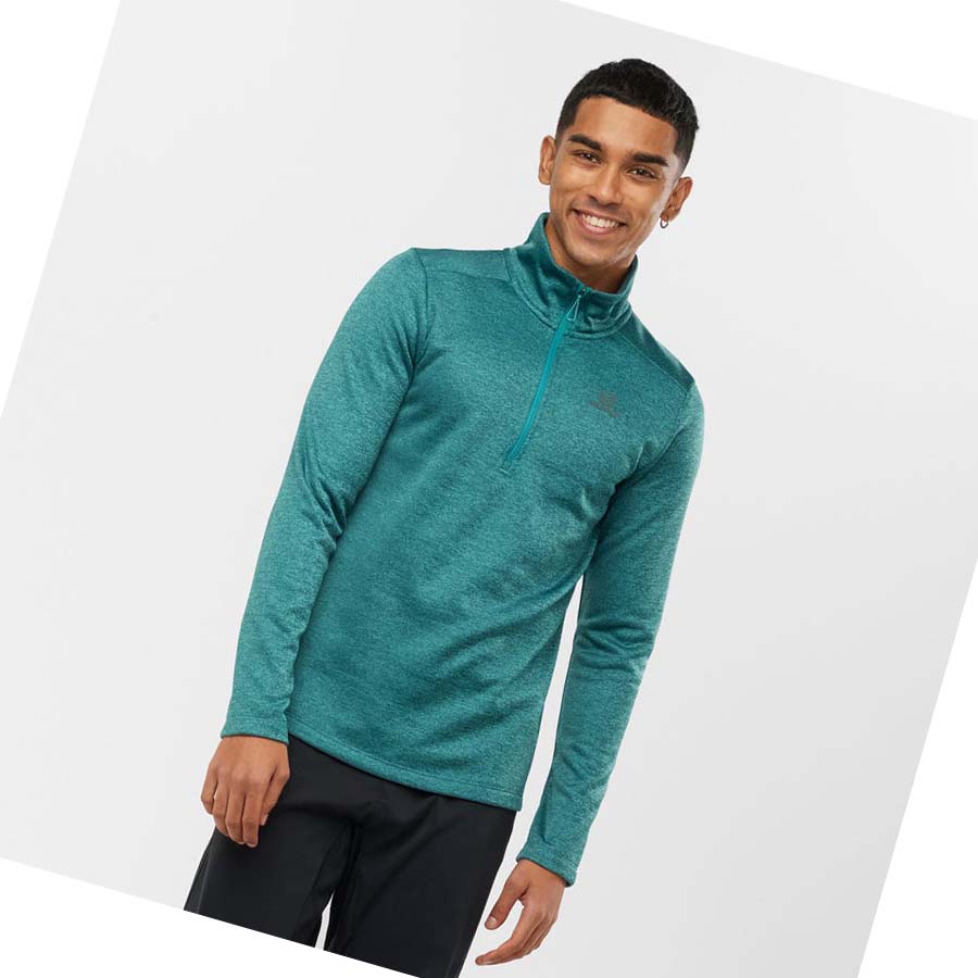 Salomon ESSENTIAL LIGHTWARM SEAMLESS Erkek Kapüşonlu Sweatshirt Yeşil | TR 3208HAP